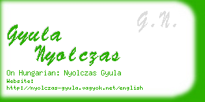 gyula nyolczas business card